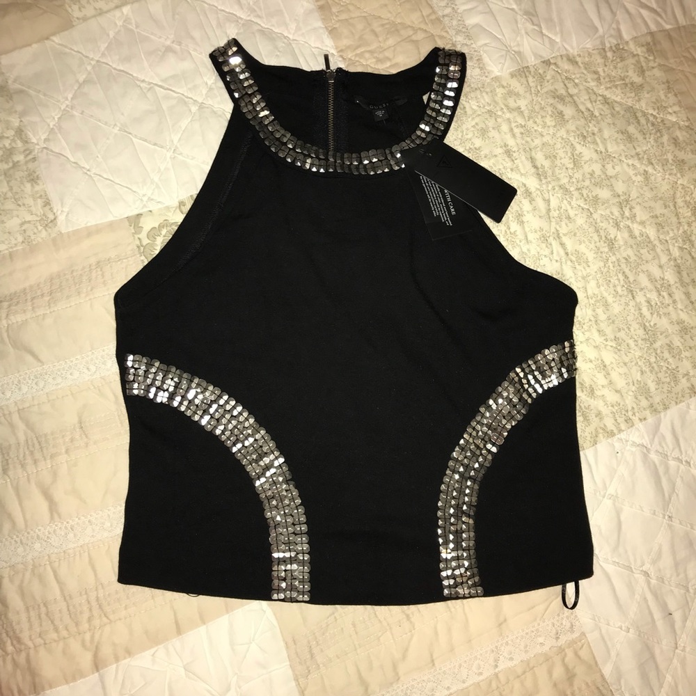 Halter guess crop top
